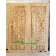 ประตูไม้สักบานคู่ รหัส DD225